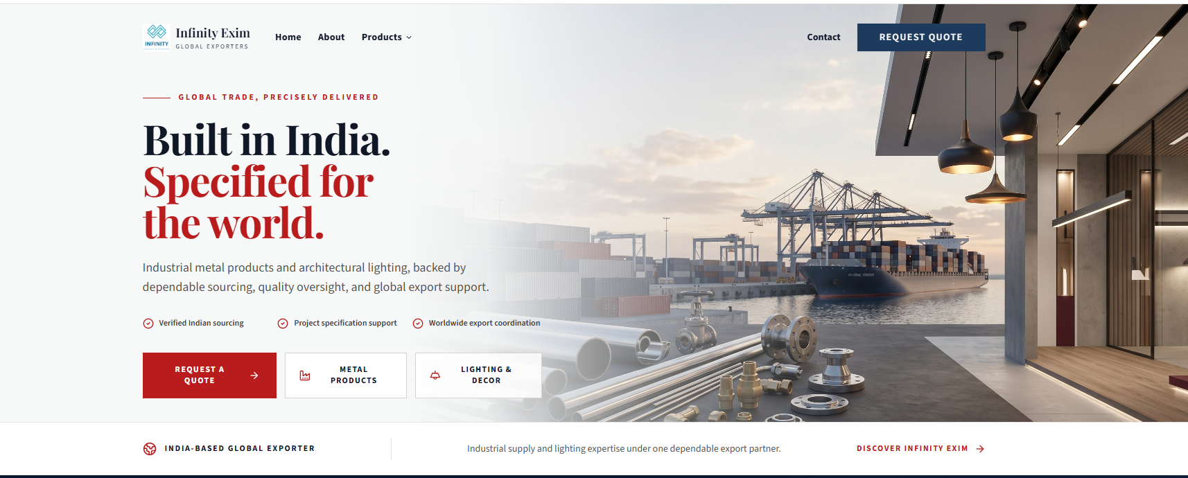 Infinity Exim — Websites & SaaS case study